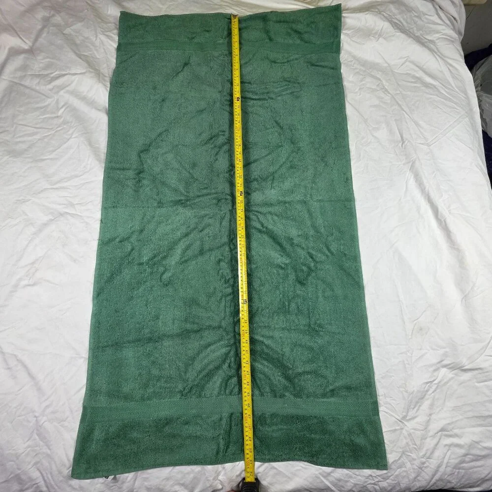 Vintage Grand Patrician Bath Towel Green Egyptian Cotton Made In USA Summer Out
